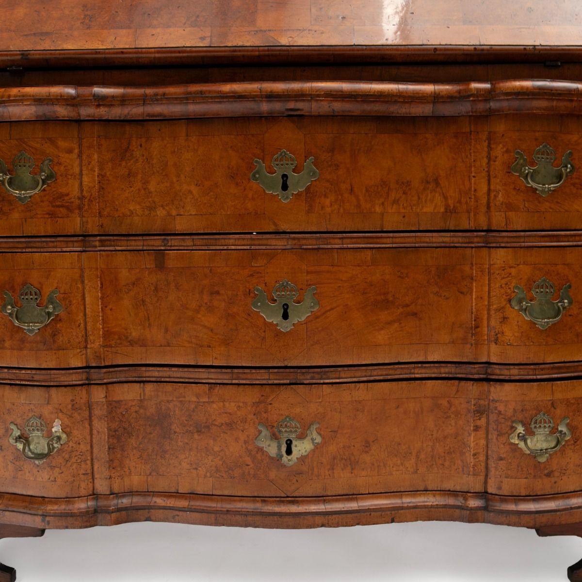 Brass Elegant Baroque secretary desk For Sale