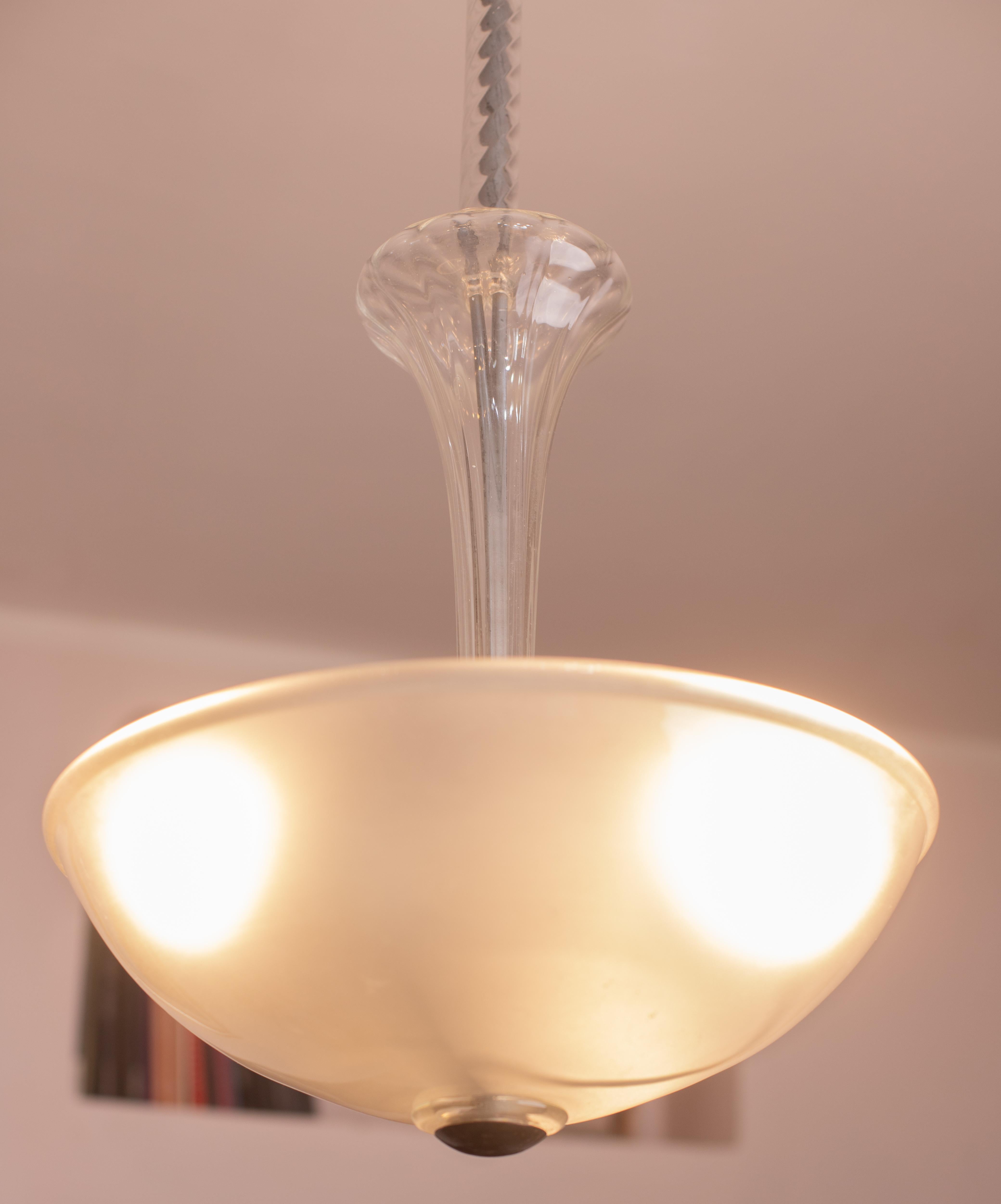 Art Glass Elegant Barovier and Toso Chandelier, 1960s For Sale