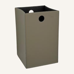 Elegant basket in leather TEODORO