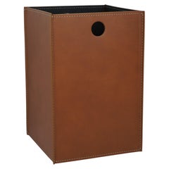 Elegant basket in leather TEODORO