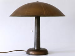 Elegante Bauhaus Art Deco Messing-Tischlampe oder Schreibtischlampe, Deutschland 1930er Jahre