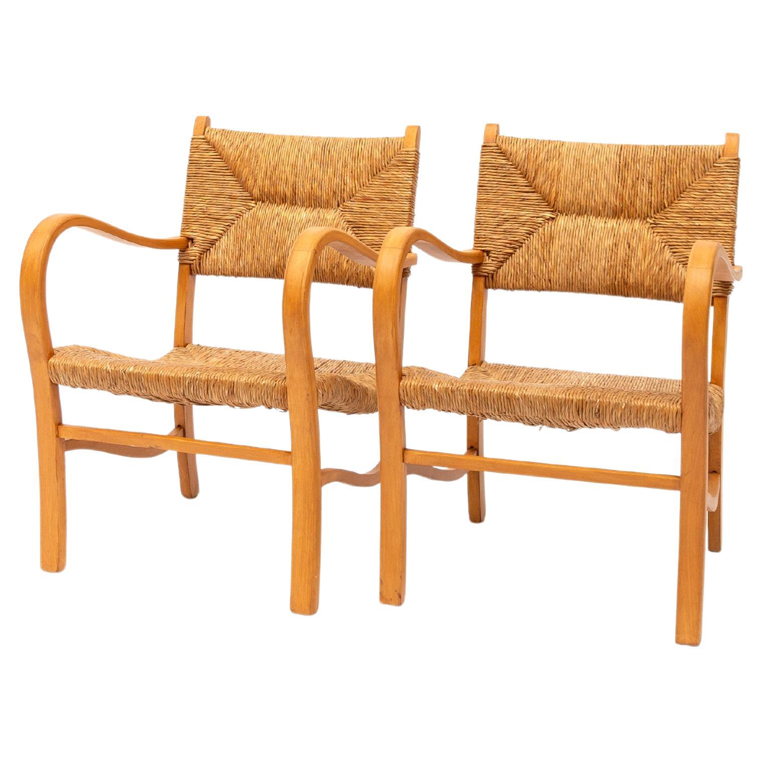 Elegant Bauhaus-Style Armchairs, 1960s