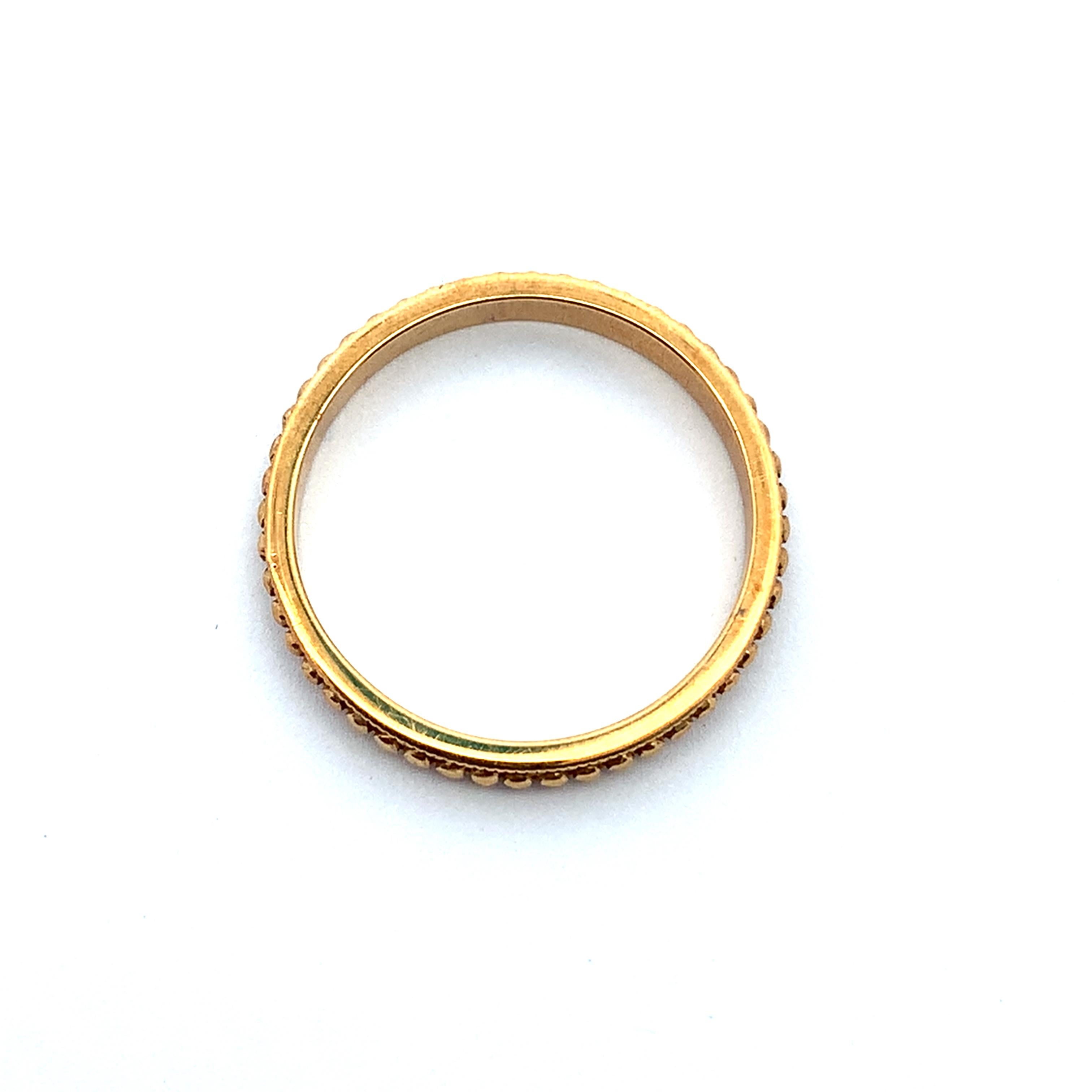 Eleganza della fede a sfera con perline in oro giallo 18 carati In condizioni Nuovo in vendita a London, GB
