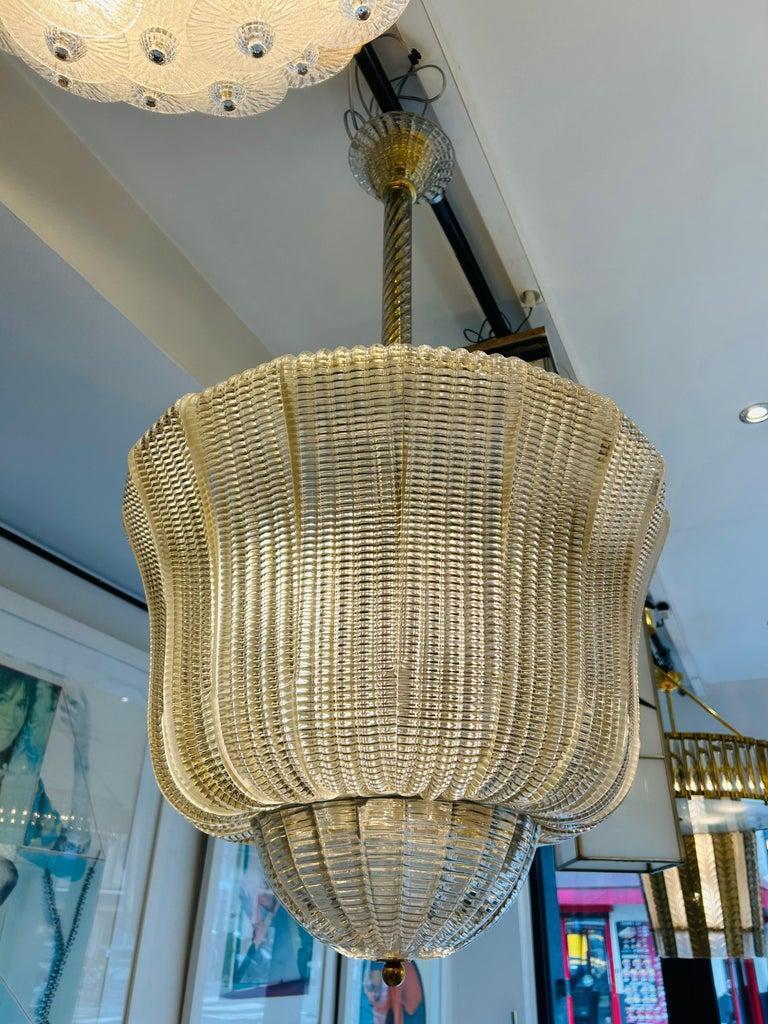 Elegant Beaded Glass Lantern In Excellent Condition In Saint-Ouen, FR