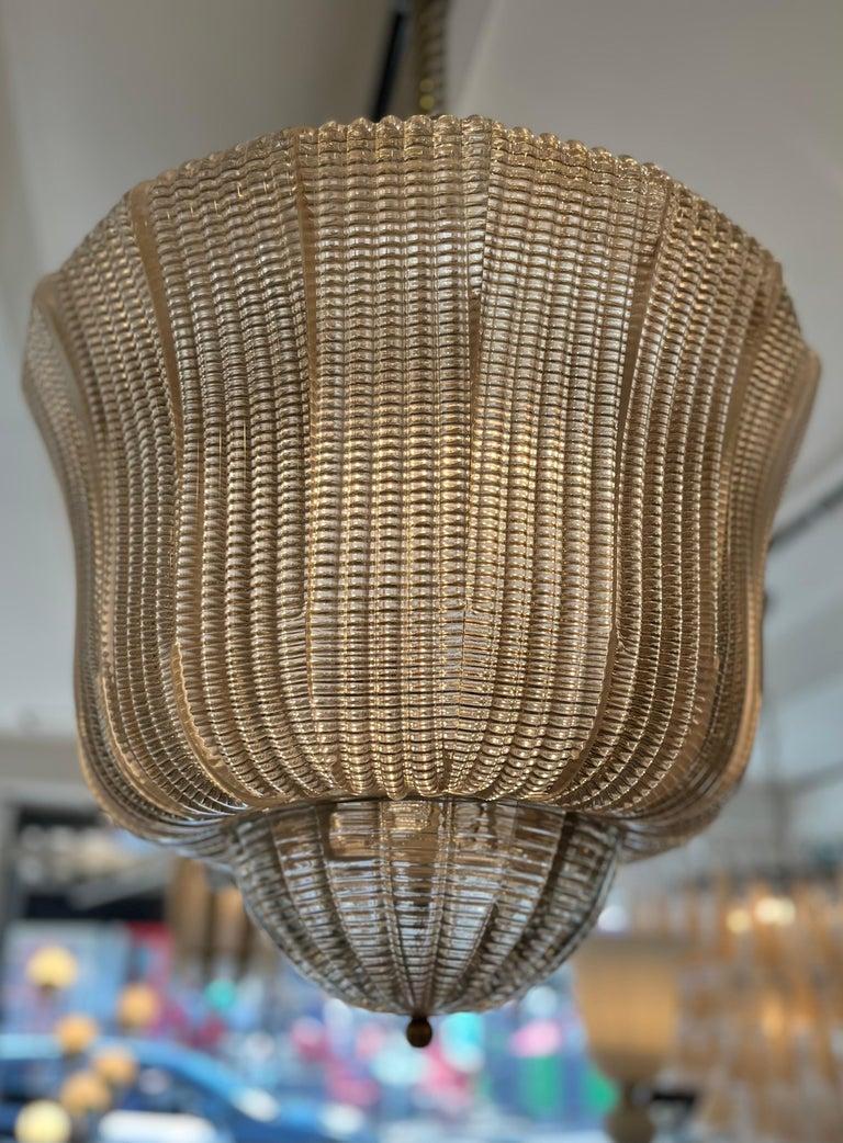 Elegantes Glaswindlicht mit Perlen (Muranoglas)