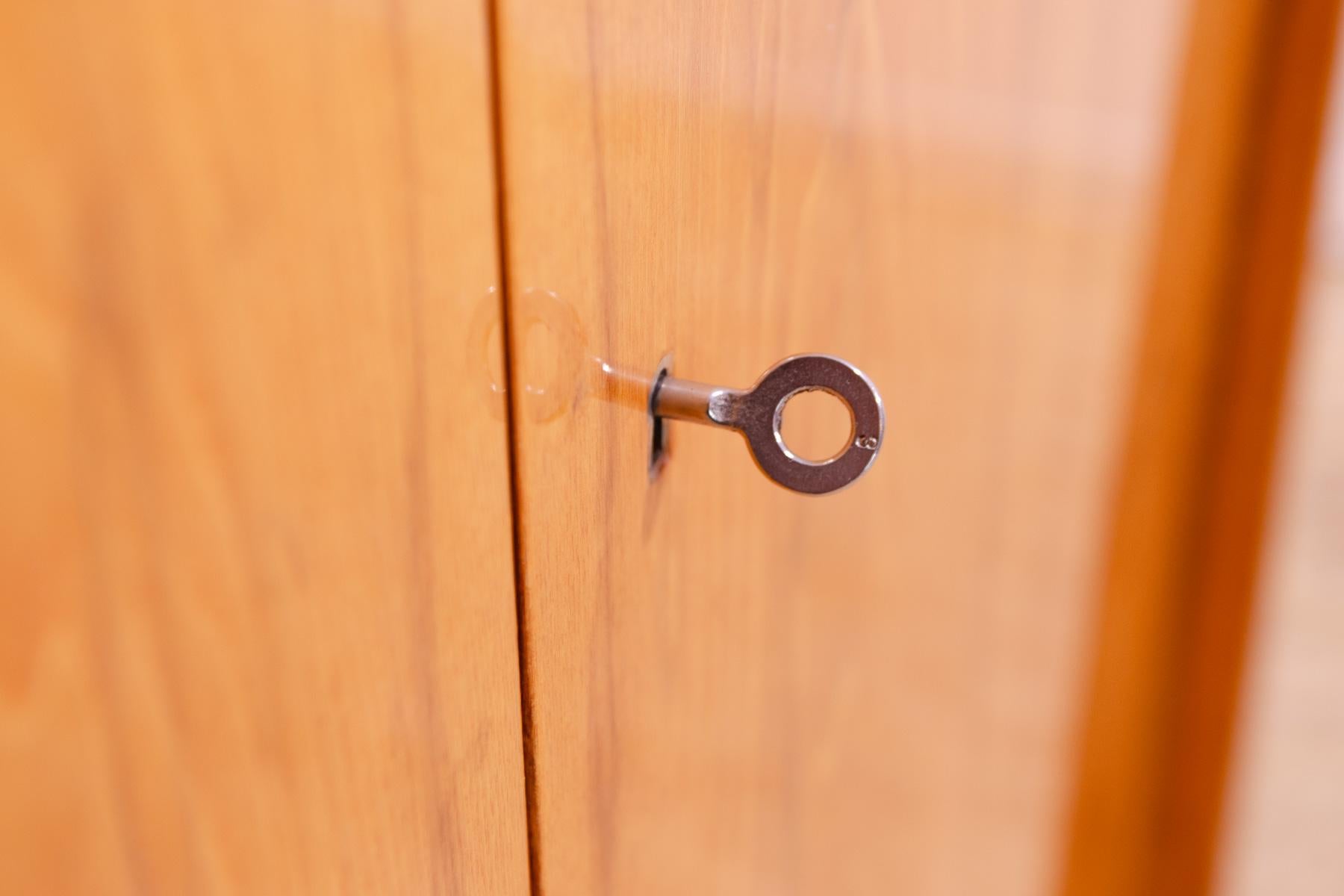 Eleganter Kleiderschrank aus Buchenholz von František Jirák für Tatra nábytok, 1960er Jahre im Angebot 1