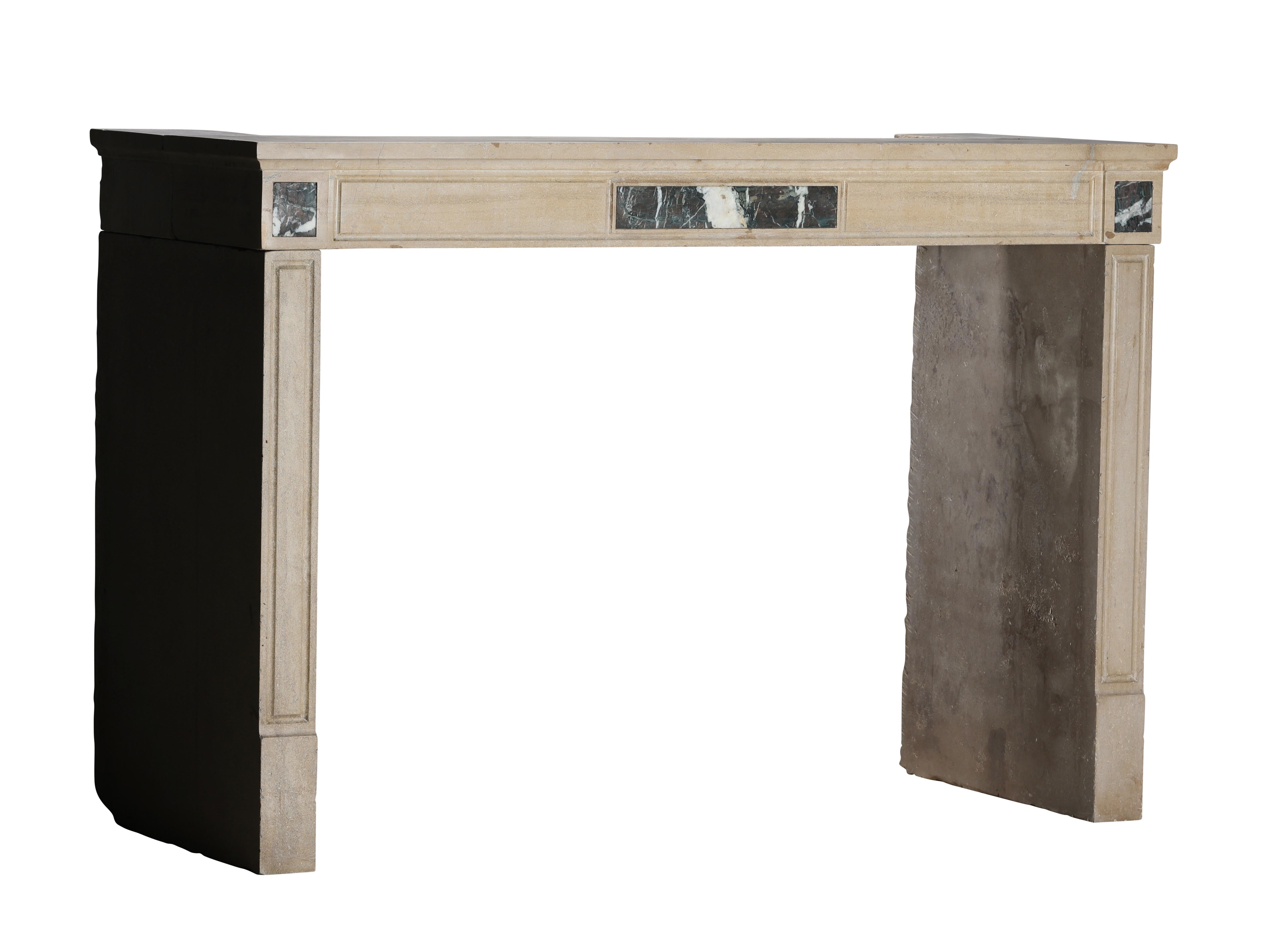 Elegant Beige Stone Fireplace Surround for Modern, Classic - Contemporary Design For Sale 5