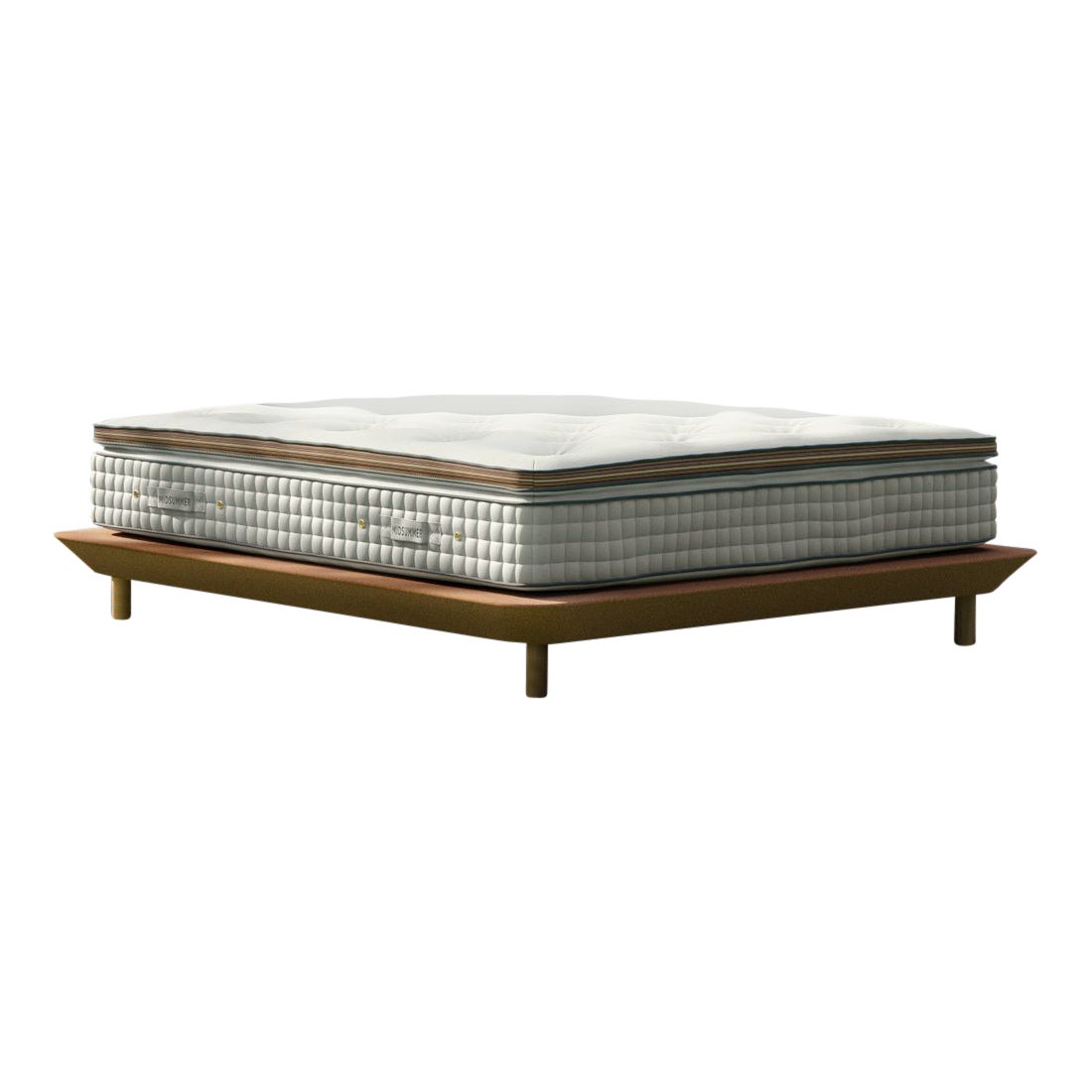 Elegant "Bellini" Bed in Bouclé Fabric, Handmade in Italy, Mattress Included For Sale