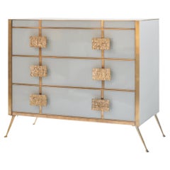 Elegante cajón italiano "Cristal y latón" a medida