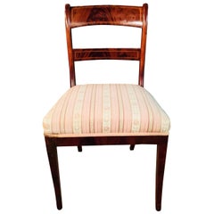 Antique Elegant Biedermeier Chair circa 1820 Mahogany Veneer