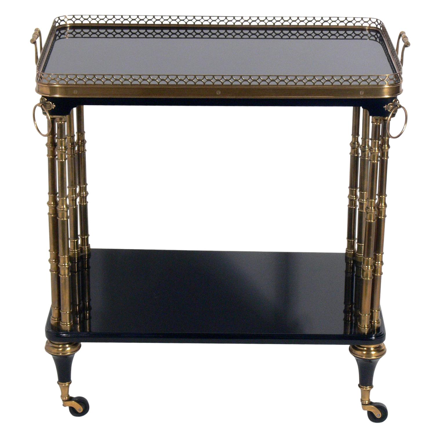 Elegant Black and Gold Bar Cart at 1stDibs
