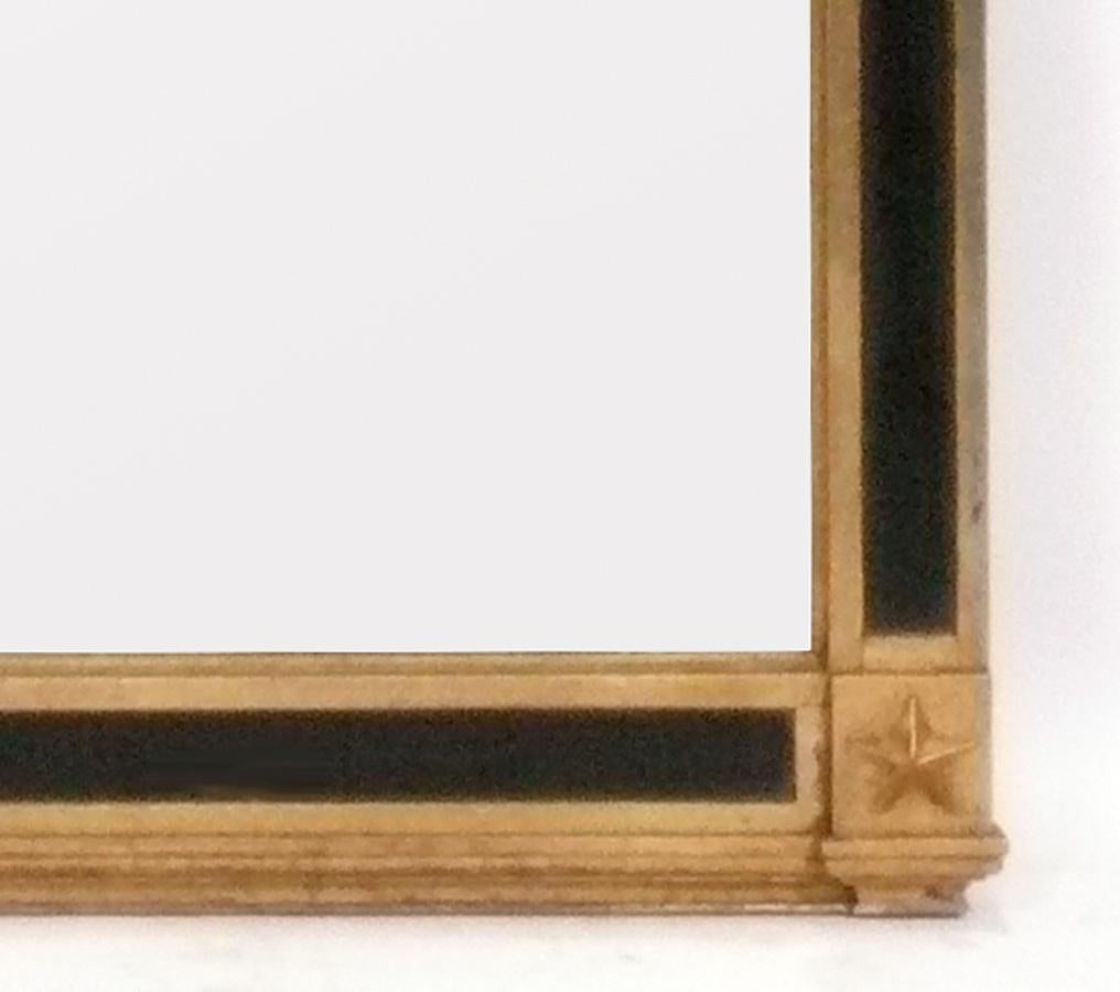 Americano Elegante specchio nero e oro in vendita