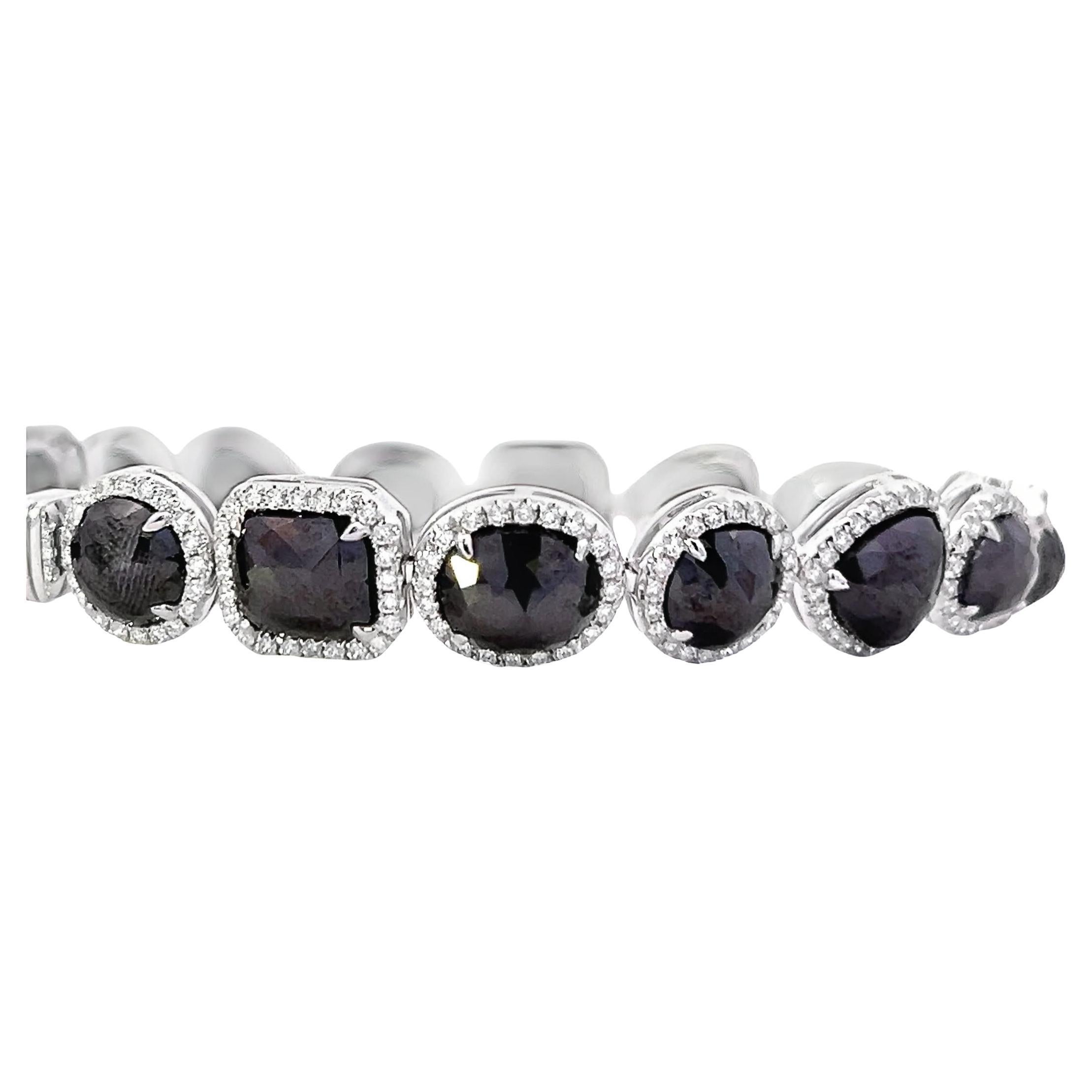 Elegant Black Gemstone Bracelet