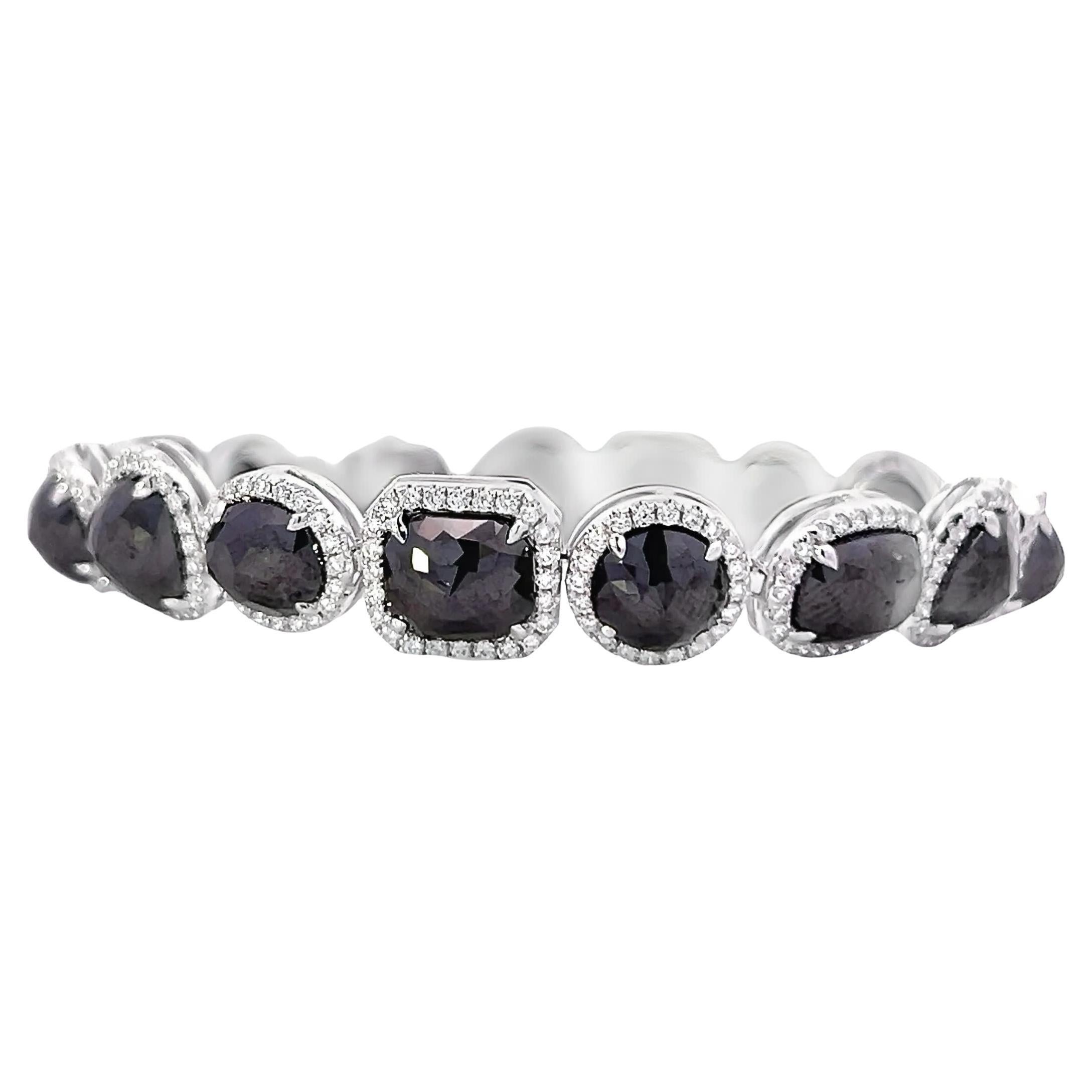 Elegant Black Gemstone Bracelet