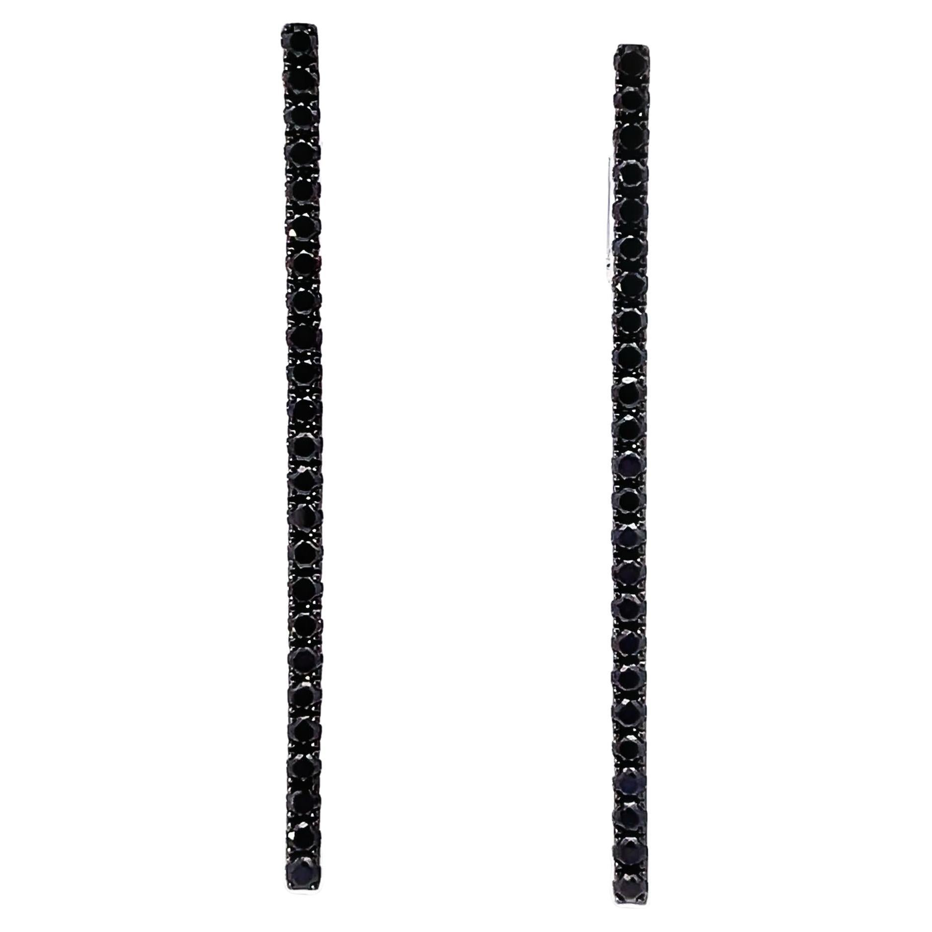 Elegant Black Gemstone Earrings