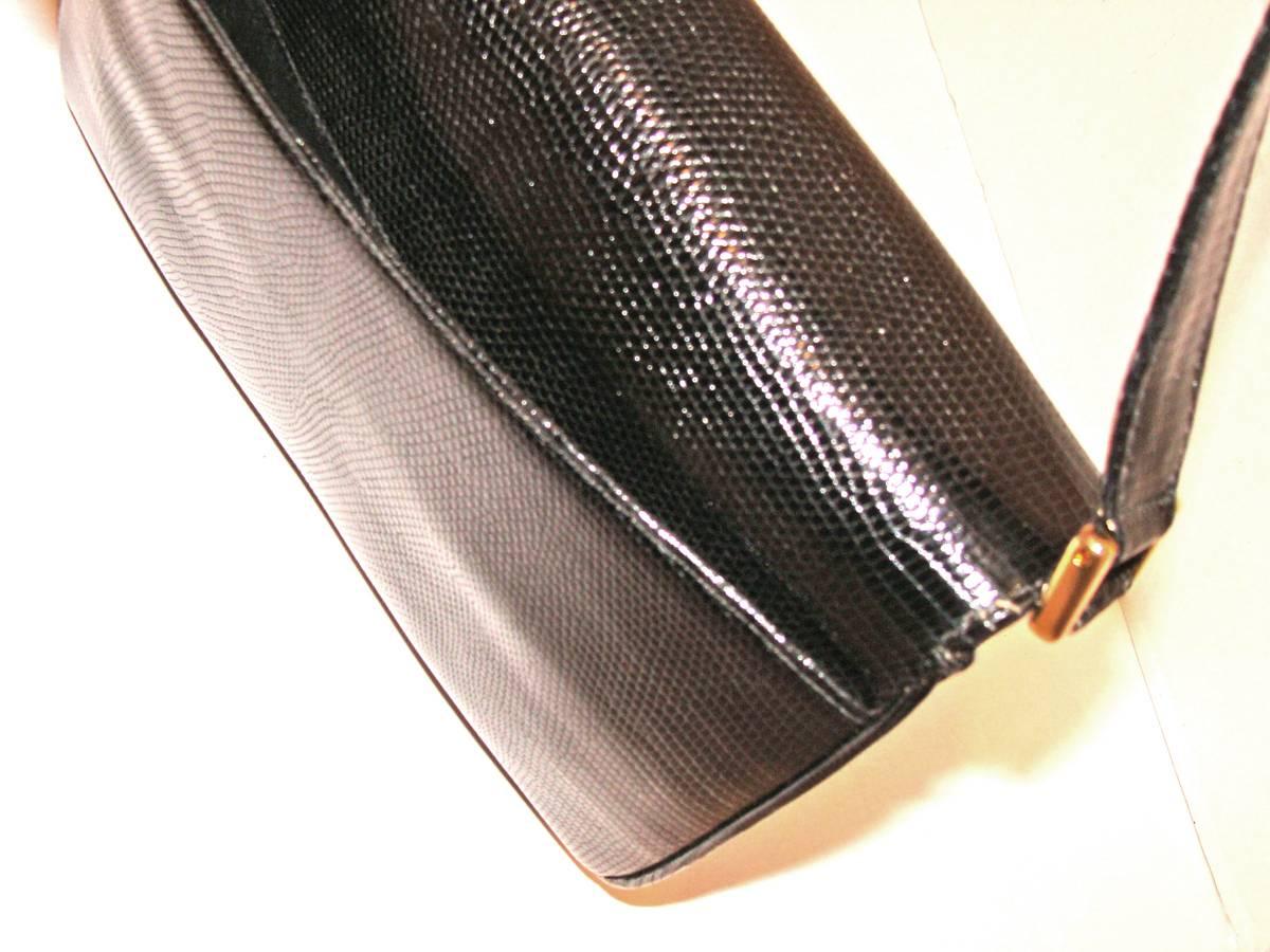 Elegant Black Gucci Lizard Shoulder Bag with Adjustable Strap SPRING! 1