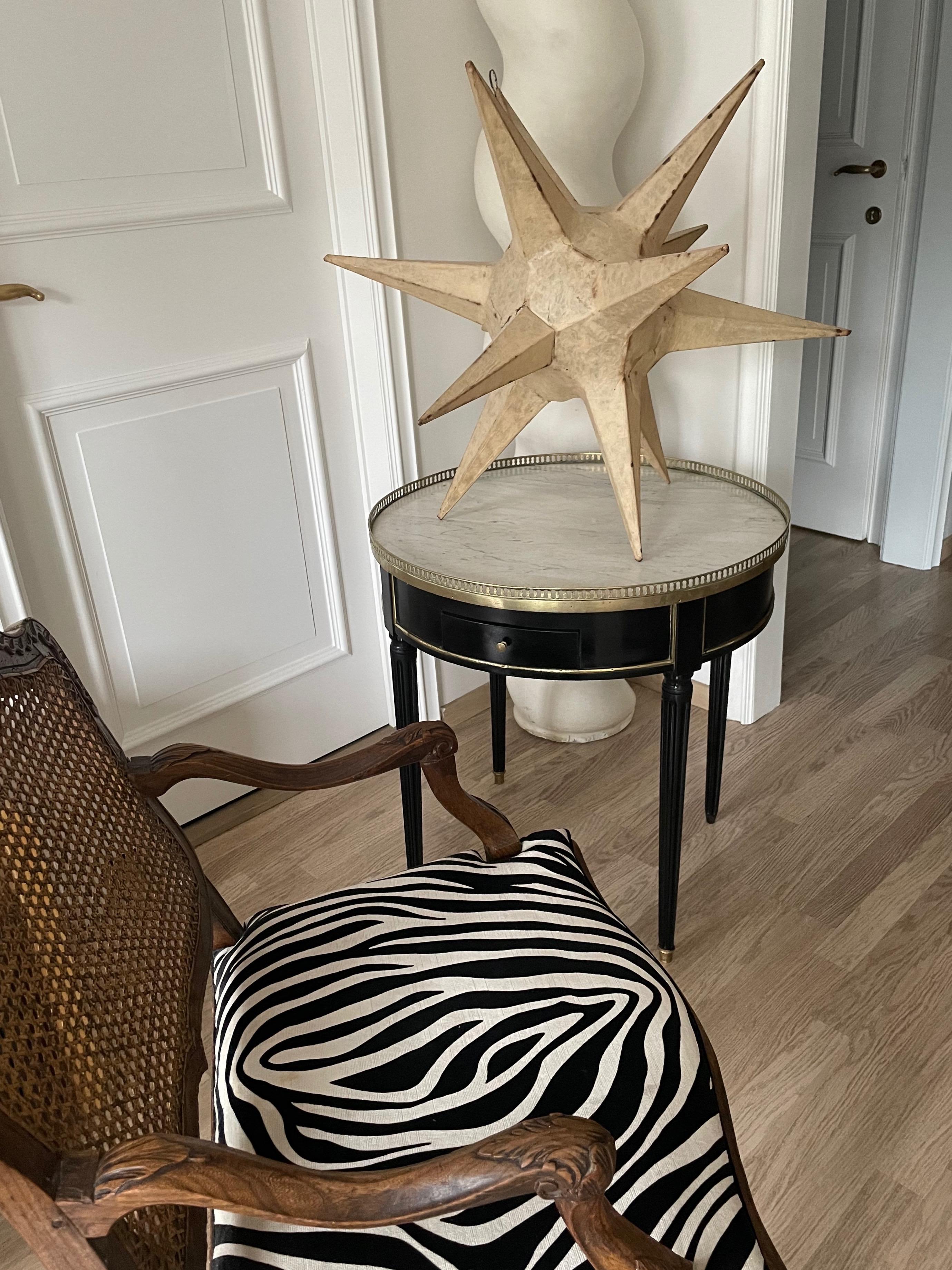 black french side table