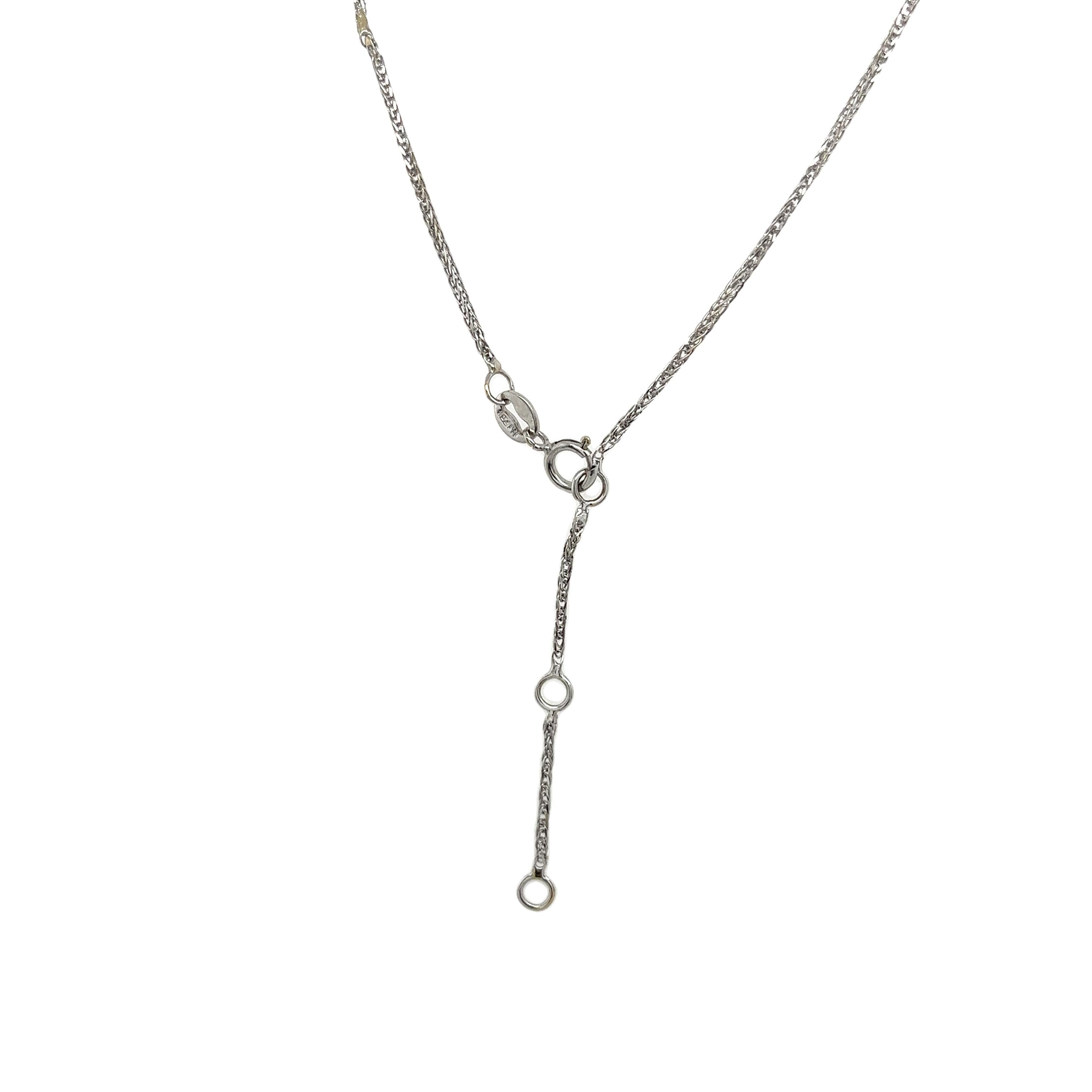 Women's Elegant Black Onyx & Diamond Pendant In 18ct White Gold For Sale