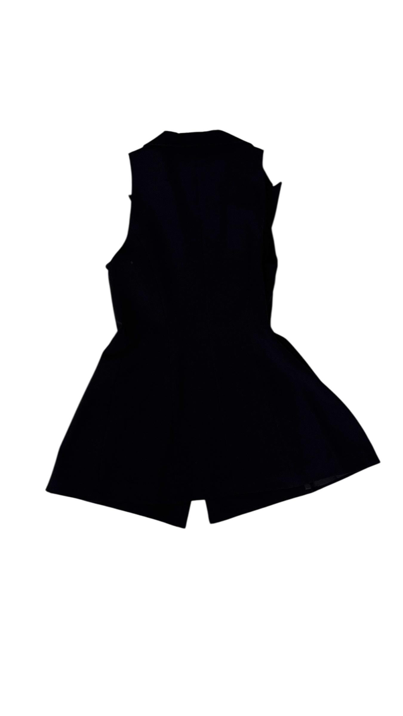 Elegant Black Wrap Vest by Plein Sud in vendita 3
