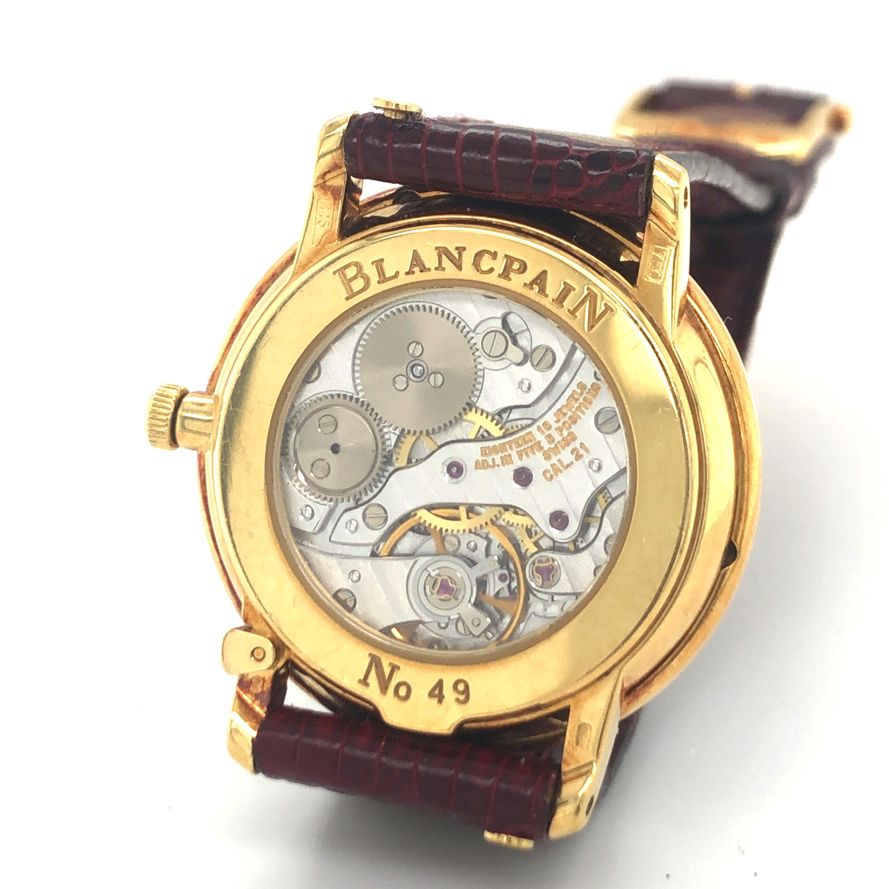 Contemporary Elegant Blancpain Villeret Ladies Watch in Gold with Diamonds