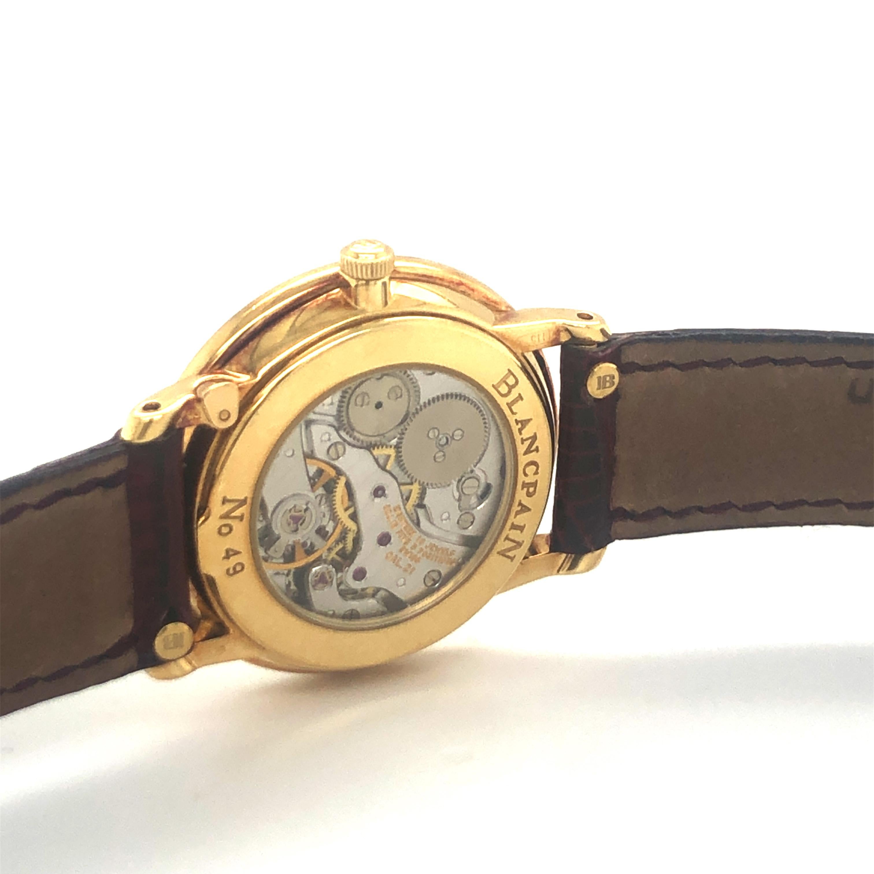 Brilliant Cut Elegant Blancpain Villeret Ladies Watch in Gold with Diamonds
