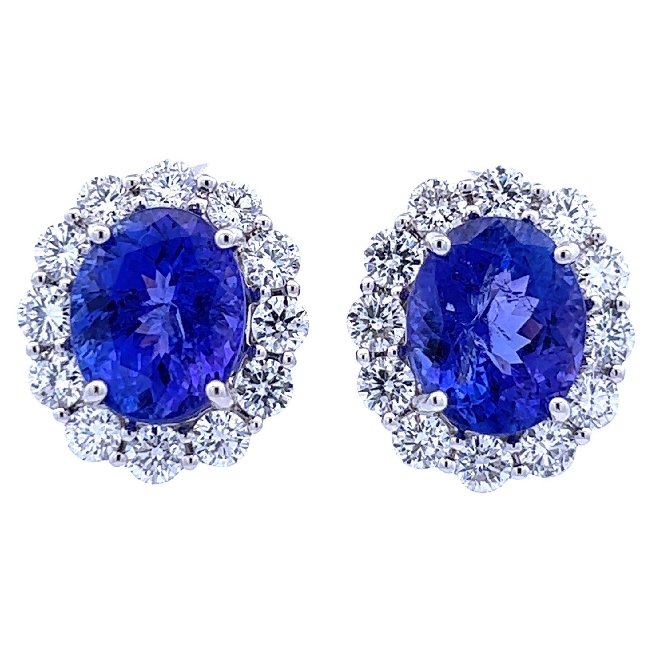 Elegante blaue Edelstein-Ohrringe