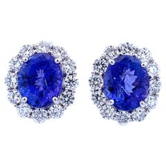 Elegante blaue Edelstein-Ohrringe