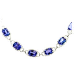Elegant Blue Gemstone Necklace