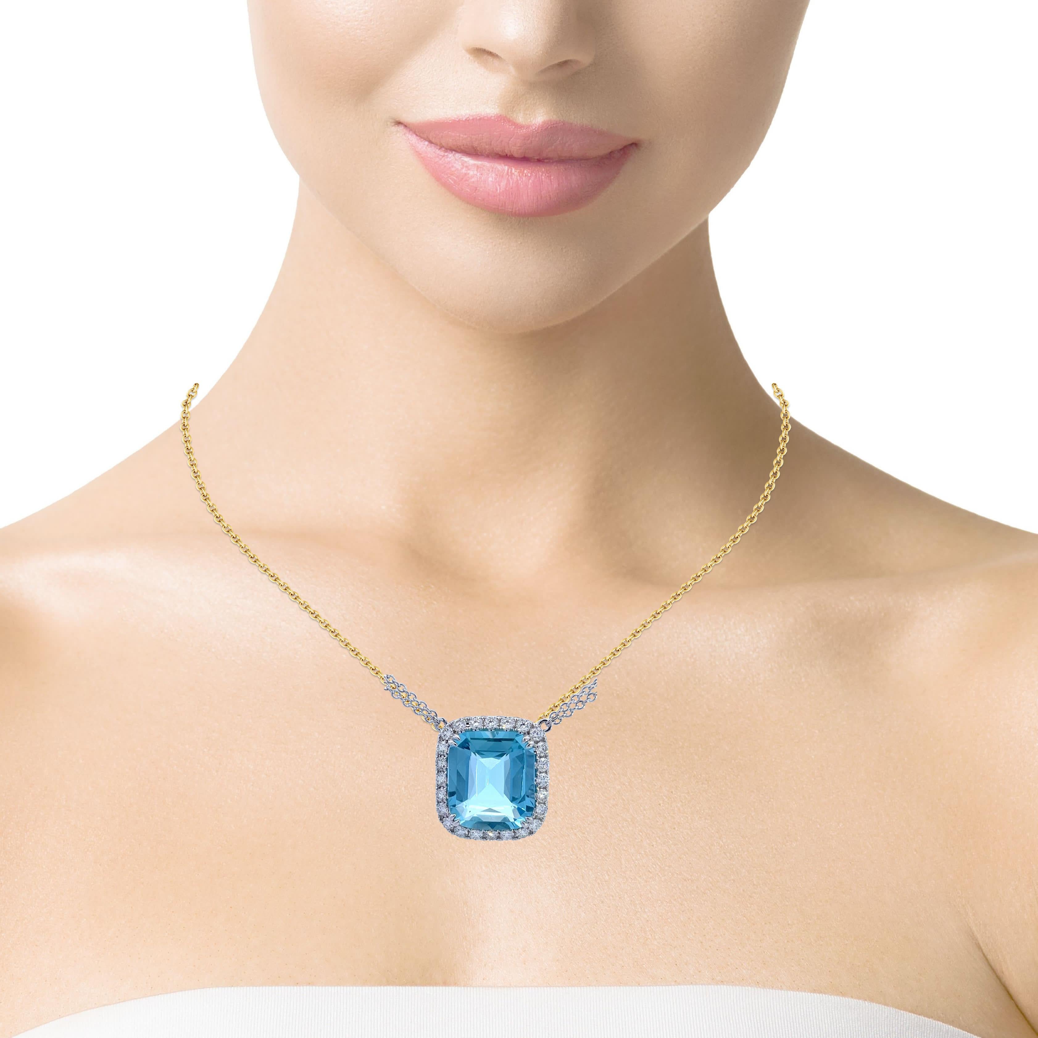 Elegante ciondolo con gemma blu in vendita 1