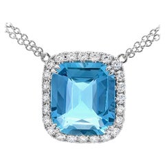 Elegant Blauer Edelstein-Anhänger