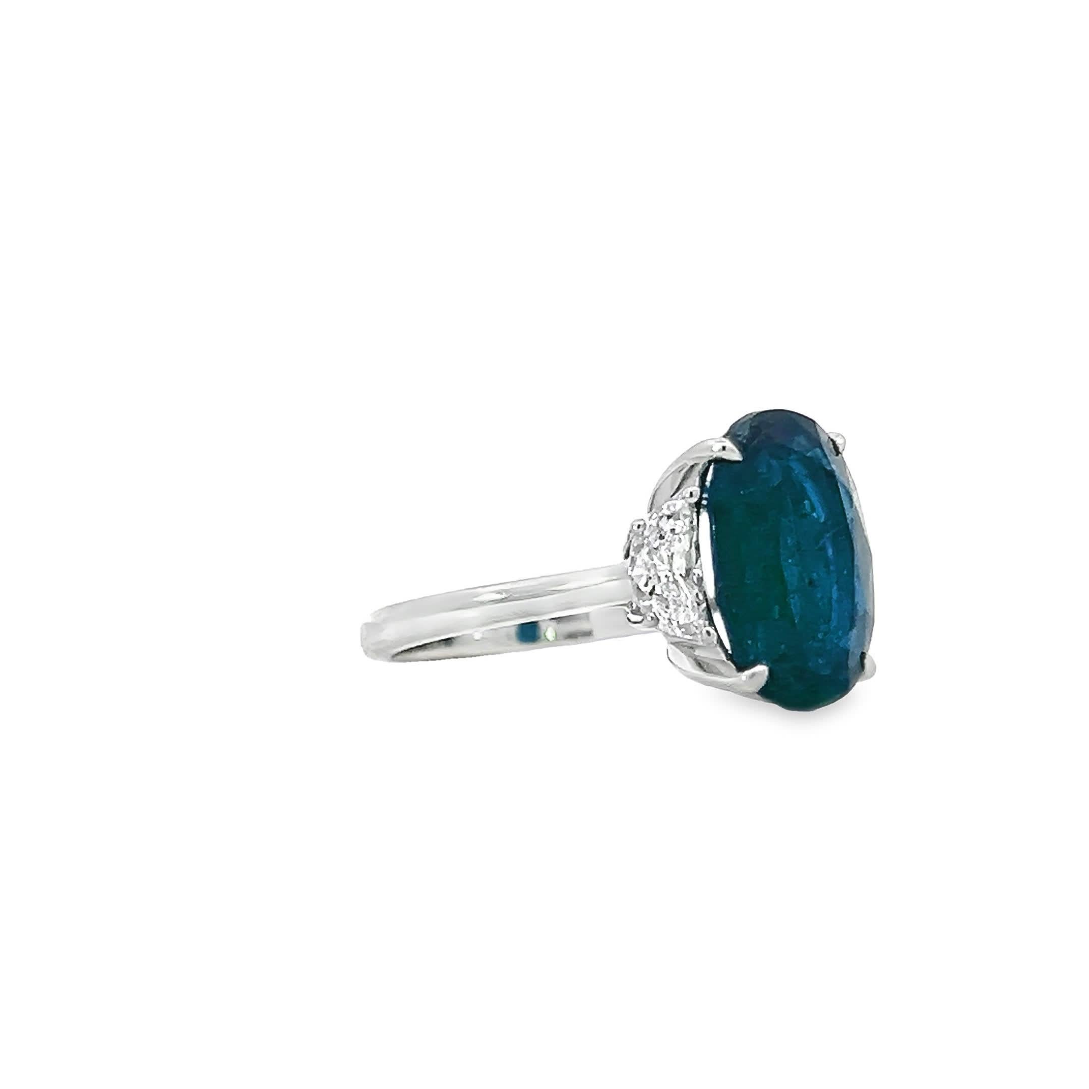 Women's Elegant Blue Gemstone Ring For Sale