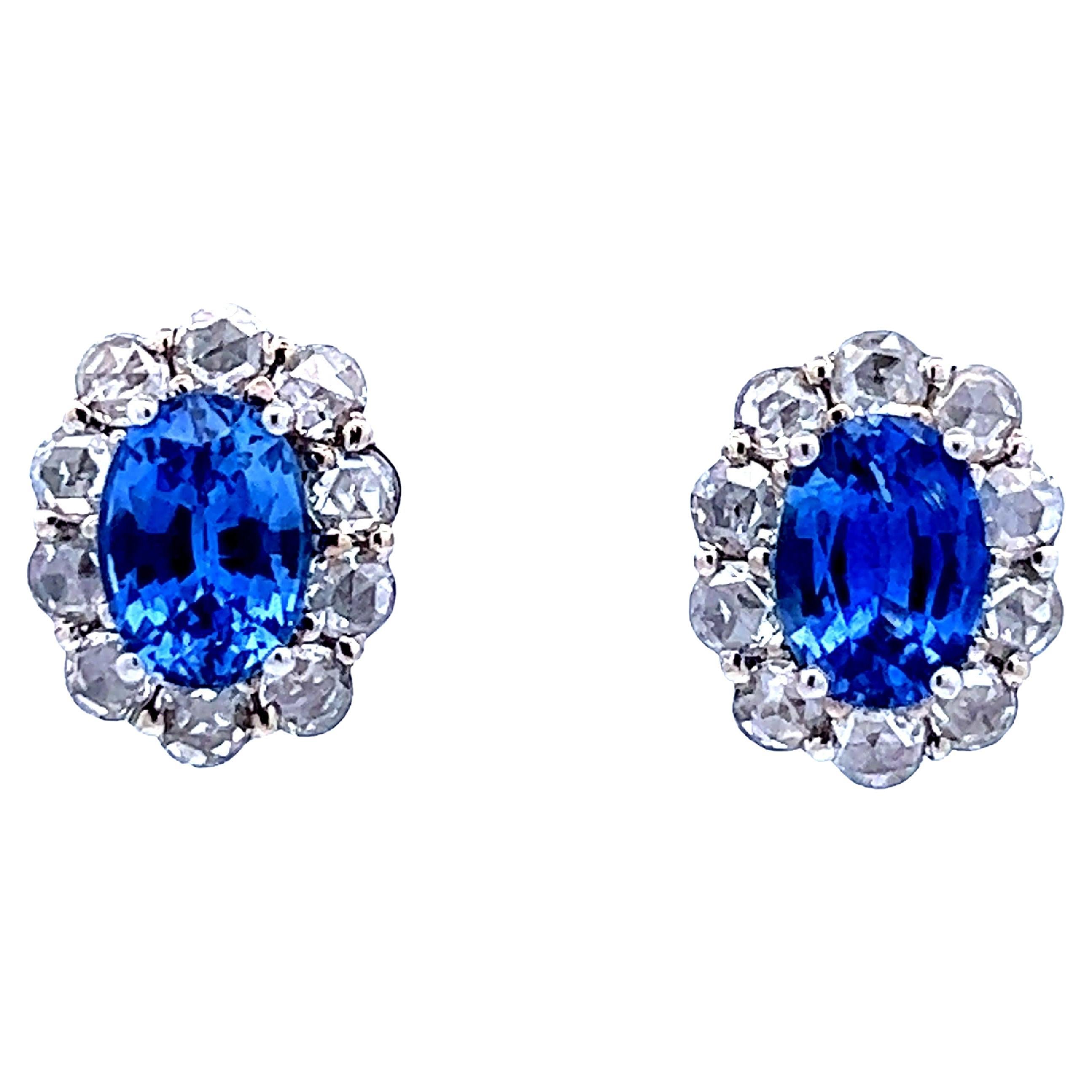 Elegant Blue Sapphire Earrings