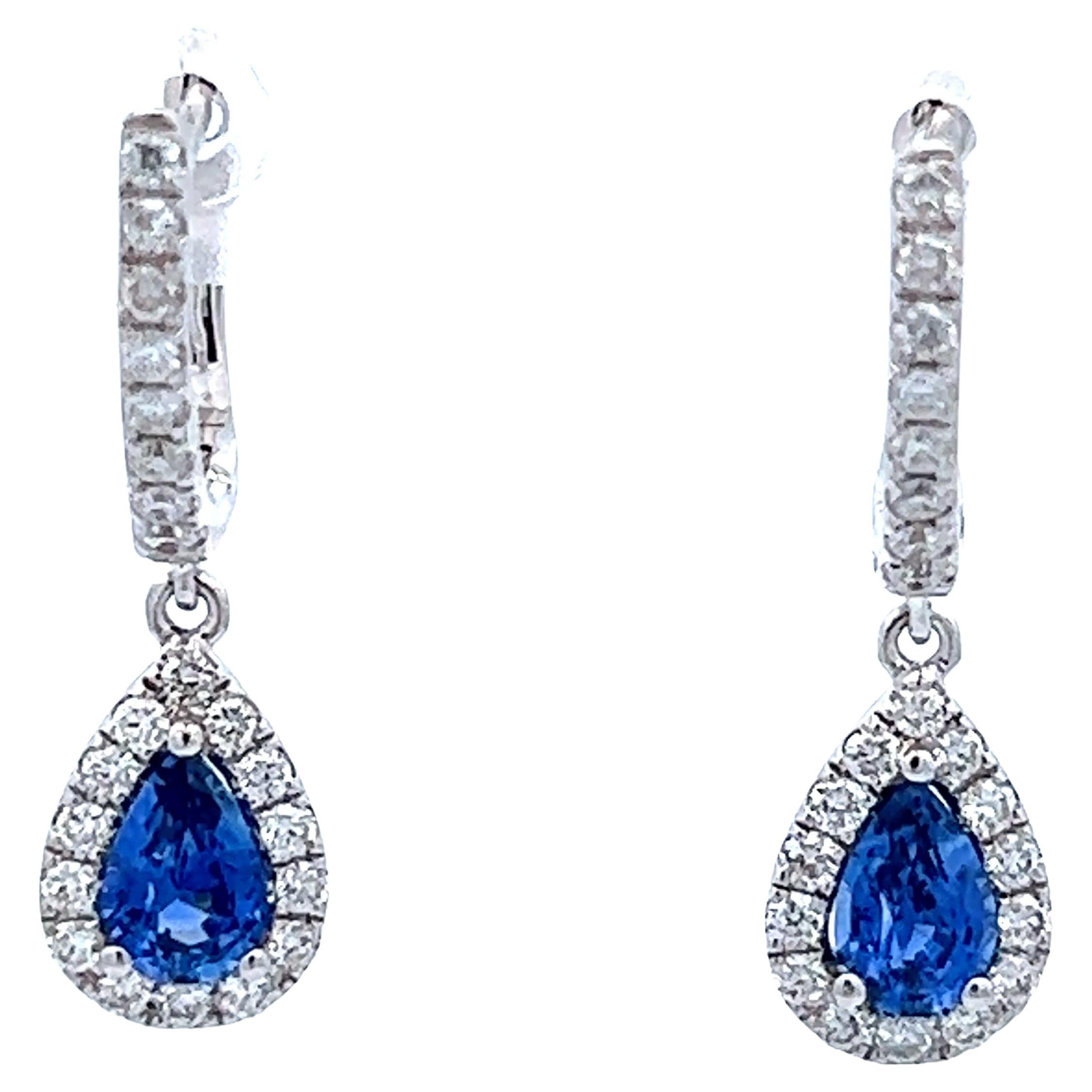 Elegant Blue Sapphire Earrings