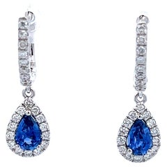 Elegant Blue Sapphire Earrings