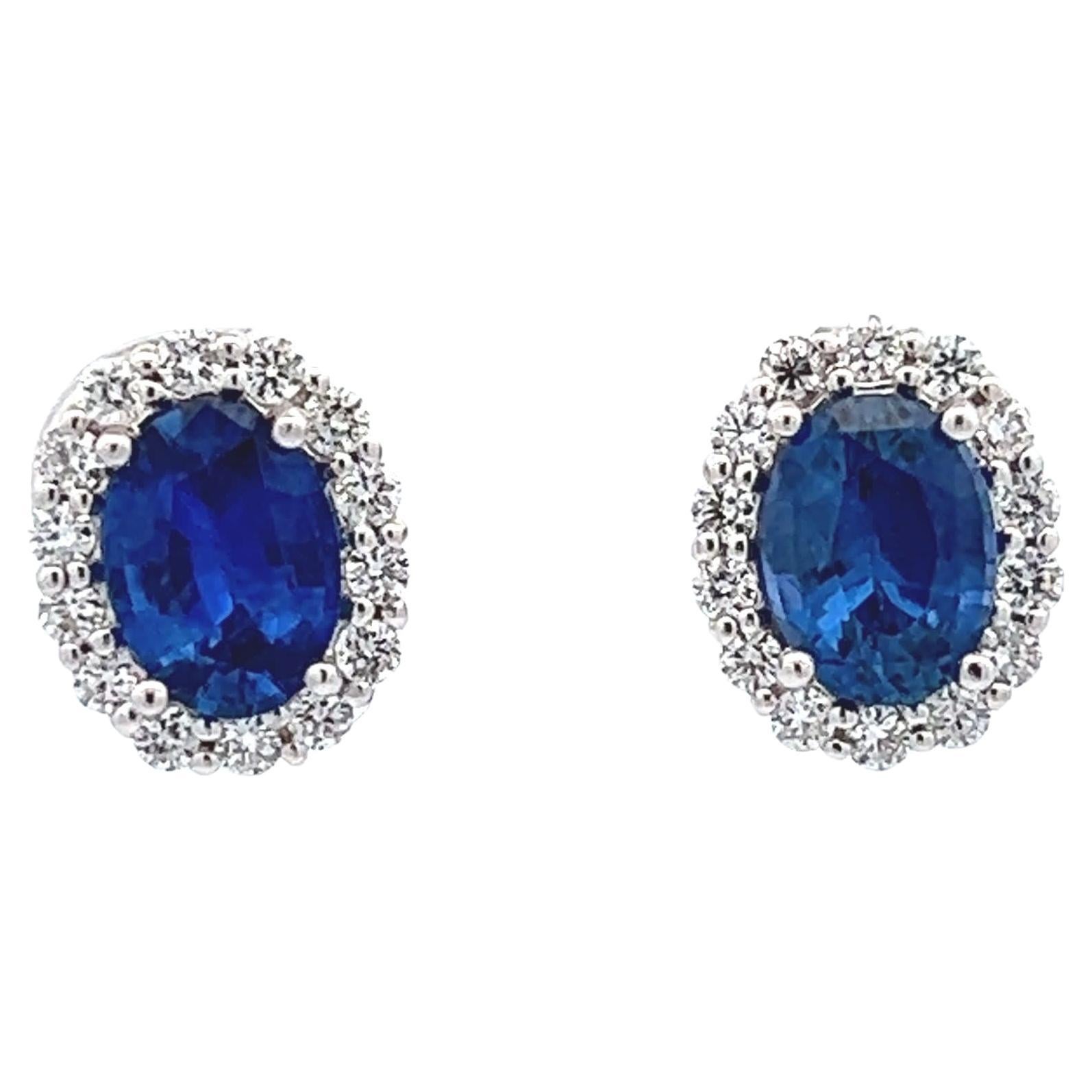 Elegant Blue Sapphire Earrings