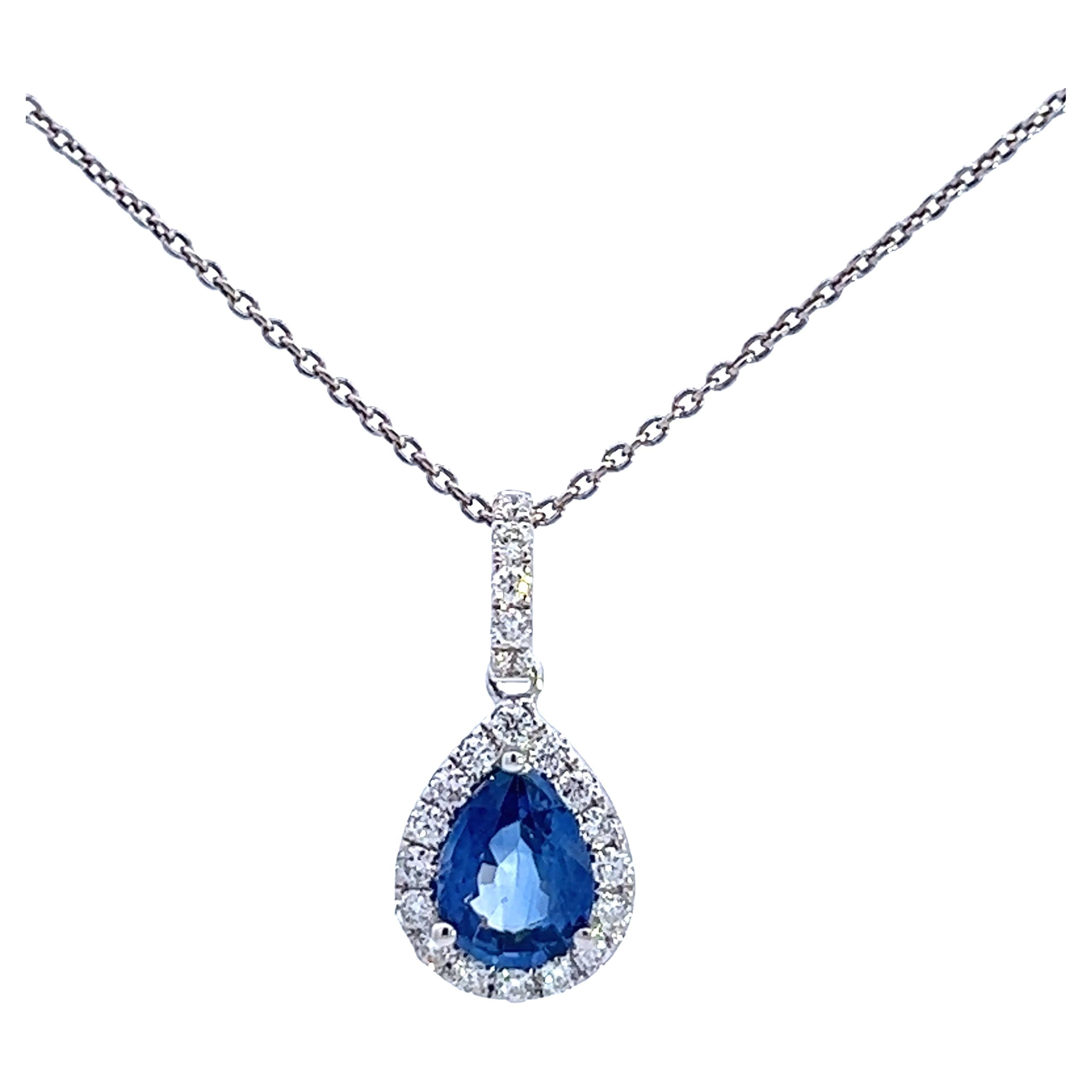 Pendentif Elegance en saphir bleu Neuf - En vente à Great Neck Plaza, NY