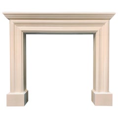 Elegant Bolection Fireplace Surround in Crema Marfil