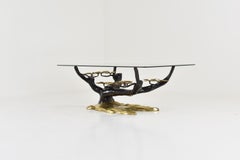 Elegant Bonsai Tree Coffee Table by Willy Daro, Belgium, 1970s