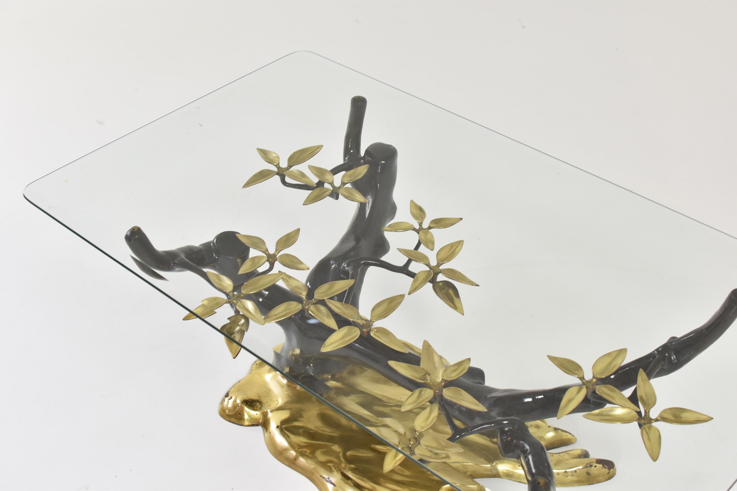 Elegant Bonsai Tree Coffee Table by Willy Daro, Belgium, 1970s In Good Condition In Antwerp, BE