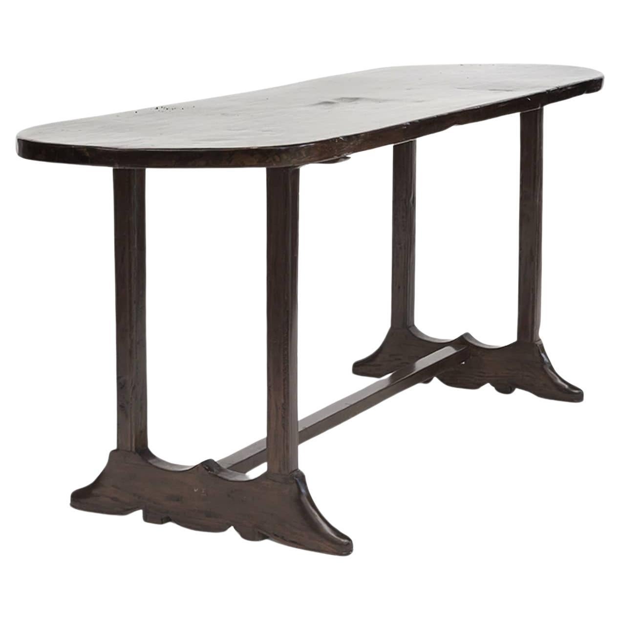 Élégante table ancienne Bout en bois de Narra Nobel, 1860-1880