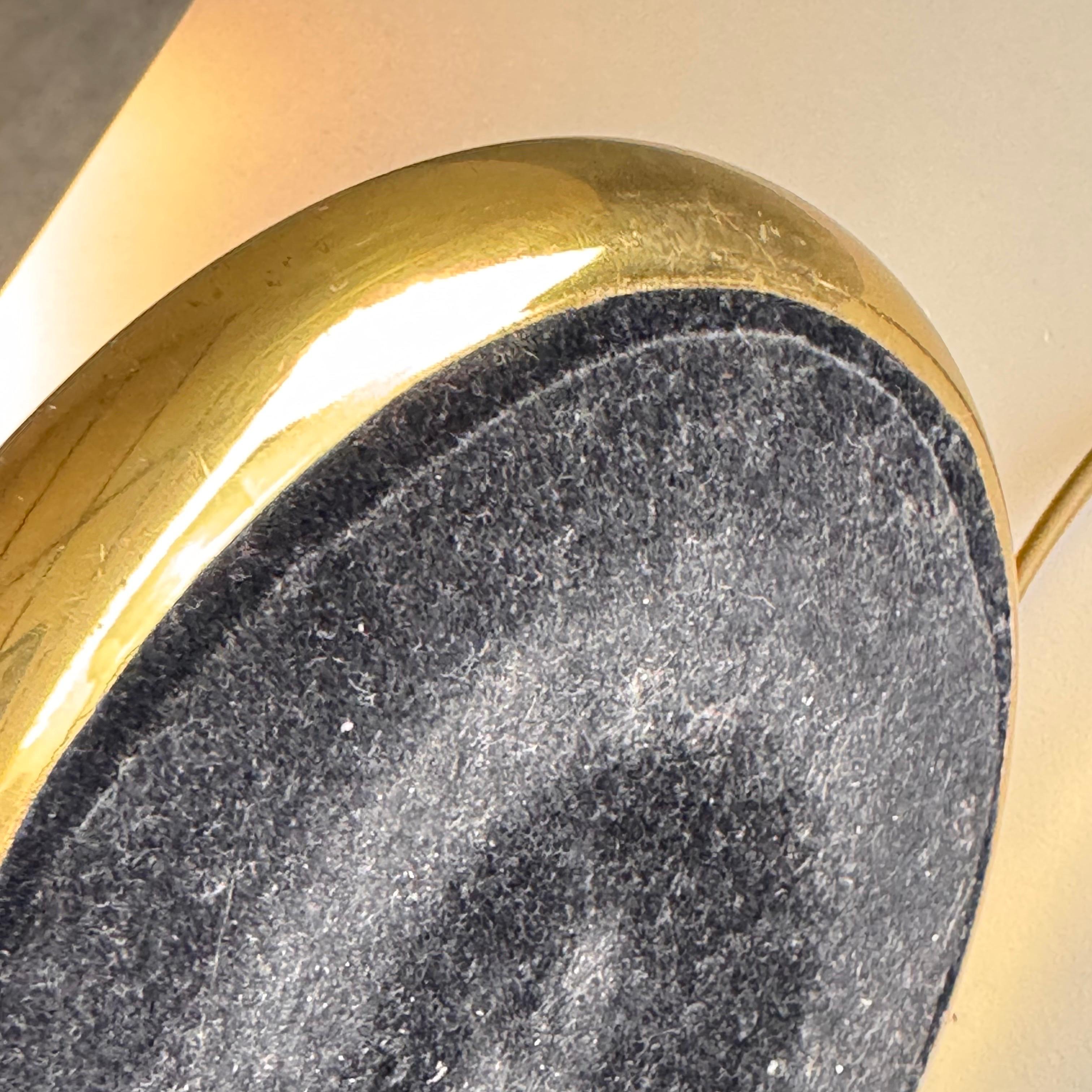Elegant Bouillotte Table Lamp in Brass with Adjustable Shade, Italy, 1940s For Sale 5