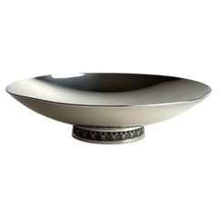 Elegante cuenco de plata de ley de Erik Fleming del Atelier Borgila de 1951