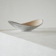 Elegant Bowl or Vide Poche in Cast Aluminium and Enamel 1960s