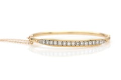 Elegant bracelet made of 14k gold with 17 brilliant-cut diamonds 0.50 ct.