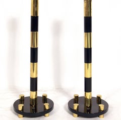 Elegant Brass and Black Lamps