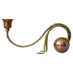 Élégant chandelier Art nouveau en laiton et cuivre de Carl Deffner, Allemagne, années 1910