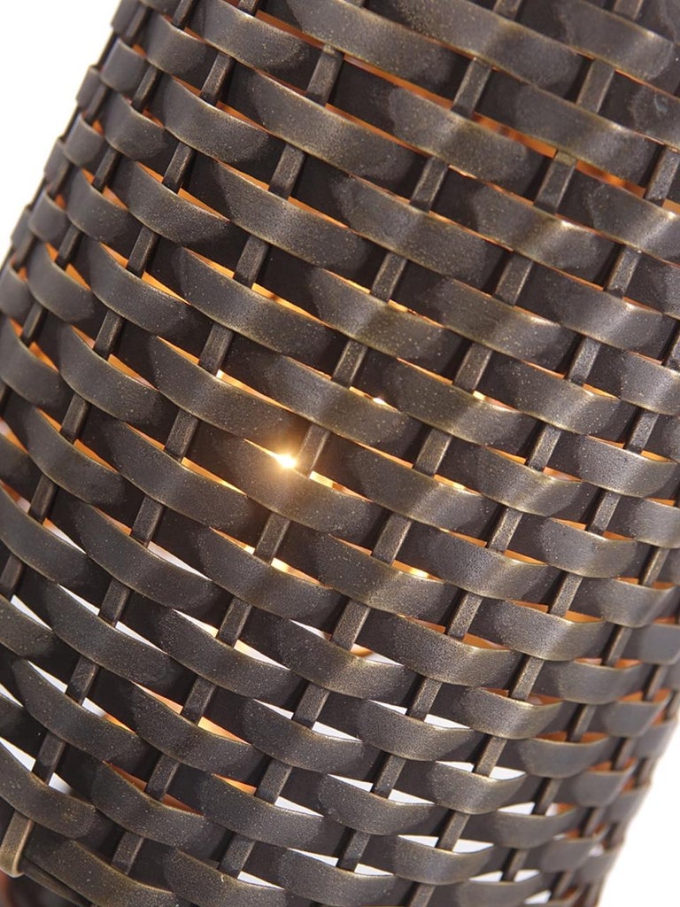 Elegant Brass Basket Wall Sconce For Sale at 1stDibs