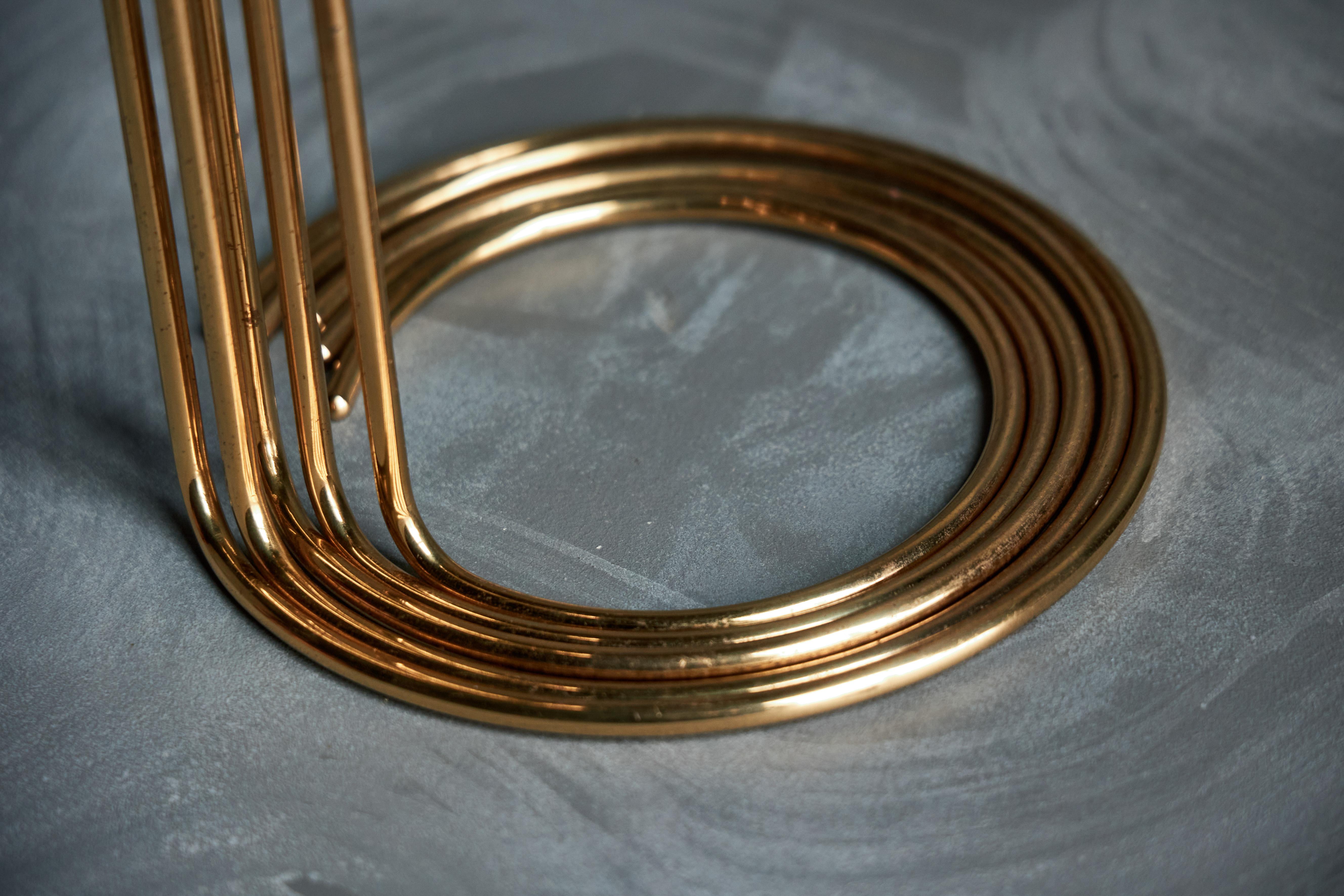 Elegante set di portacandele in ottone, Danimarca, anni '60 in vendita 8