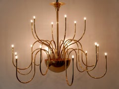 Lustre ou lampe à suspension élégant en laiton Mesa 18 de Florian Schulz, Allemagne, années 1990