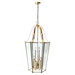 Elegant Brass Chandelier Pendant Lamp Regency Style Rewired